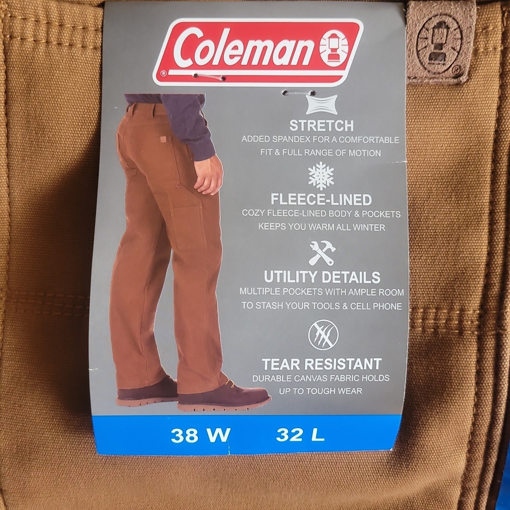 Coleman Fleece-Lined Utility Pants in Brown